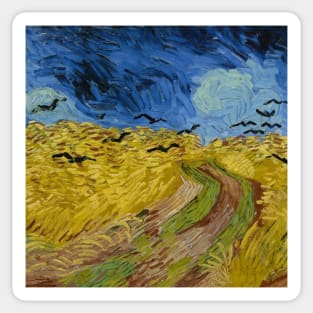 Vincent Van Gogh- Wheatfield with Crows Sticker